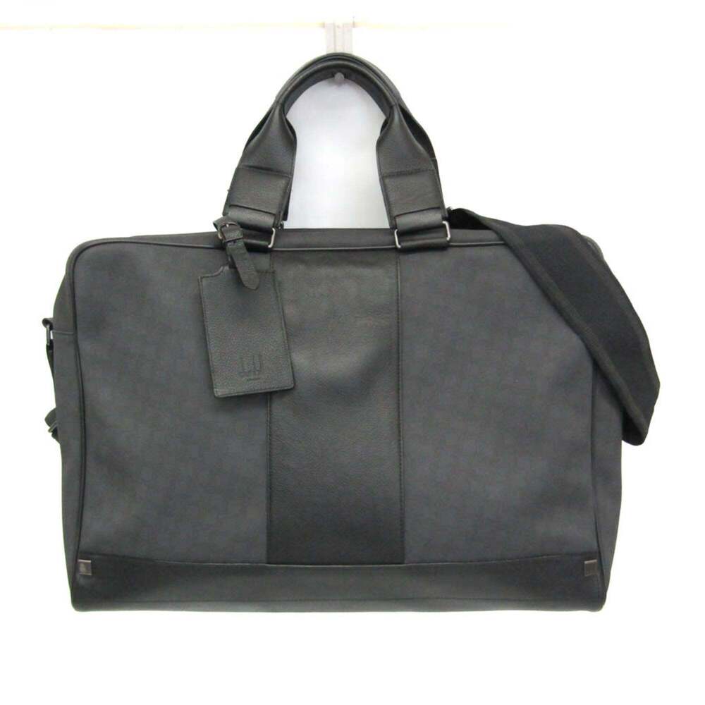 Dunhill Business Bag Men's Leather,PVC Briefcase,Document Case Black,Dark Gray